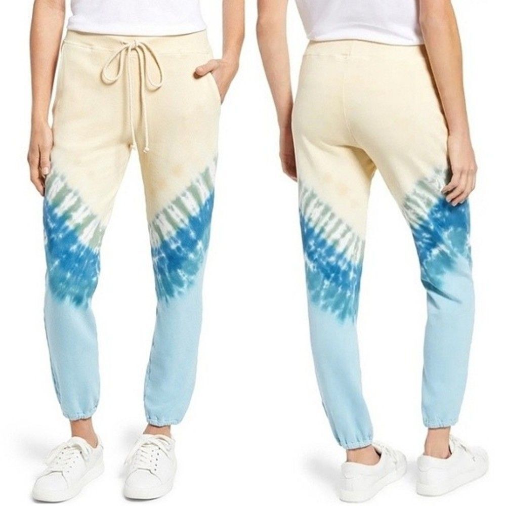 Daydreamer Beach View Tie Dye Joggers NWT Soft Cotton Lounge Sweatpants Coastal